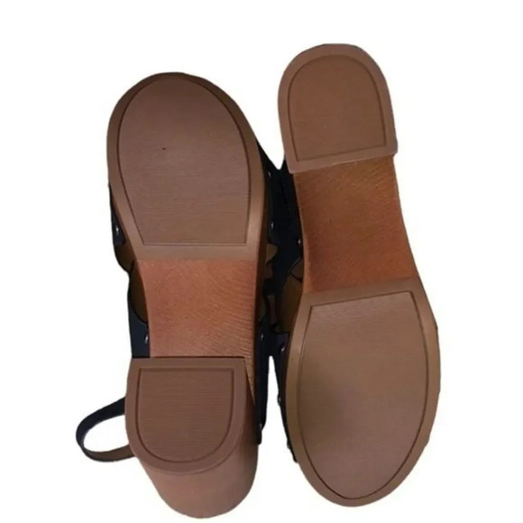 Indigo Dani Denim Block Platform Sandals  Irdani Size 9 - Picture 6 of 9